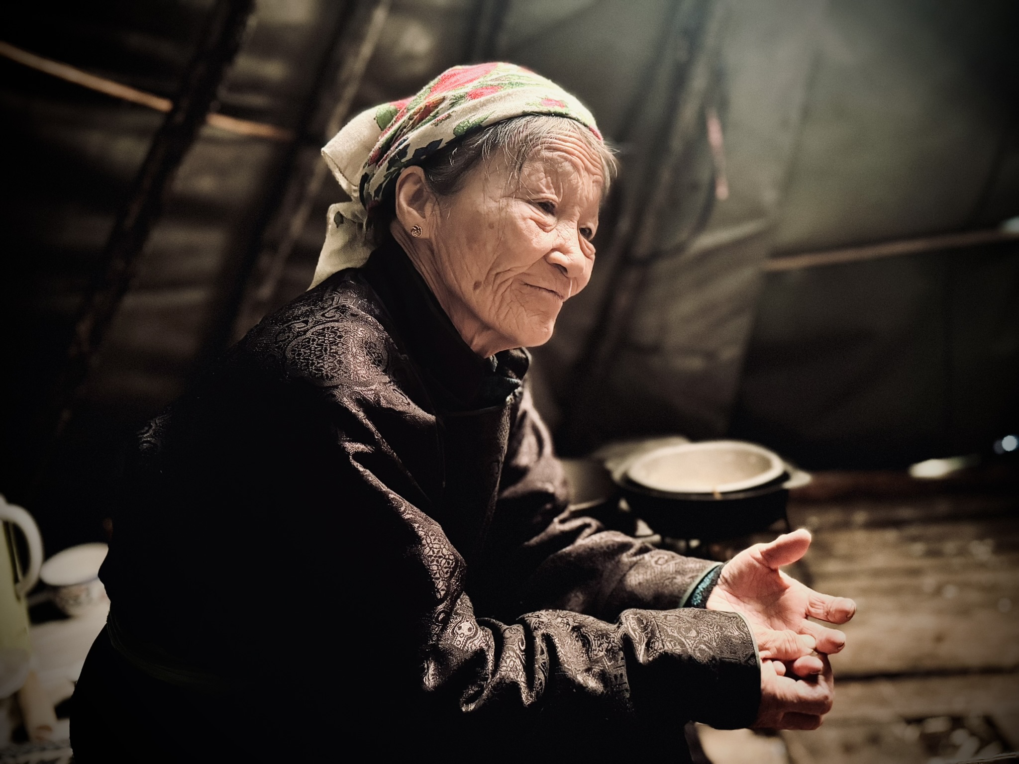 Reindeer Herder in their yurt
