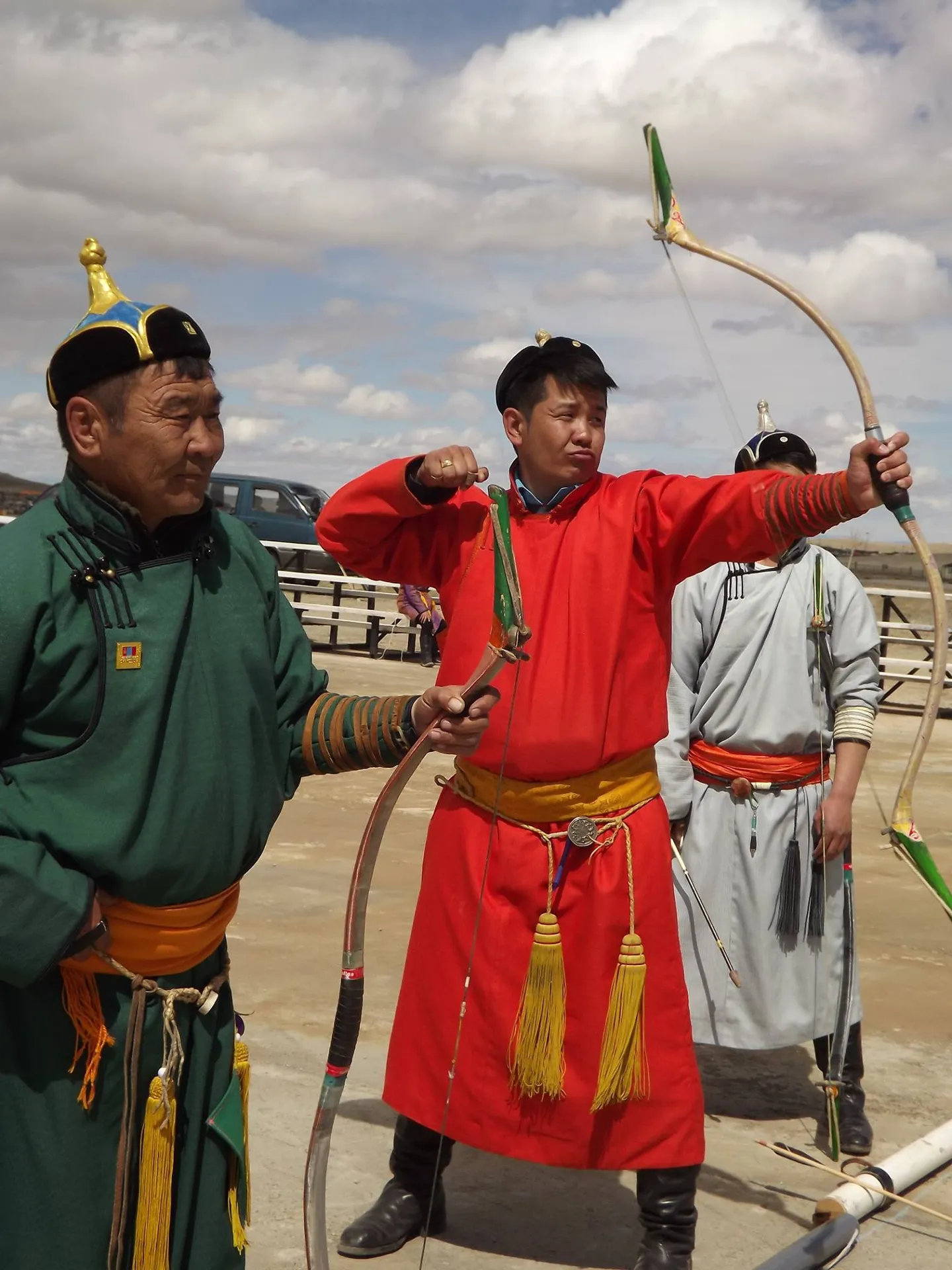 Archery Traditional Mongolian archery during Naadam Festival2