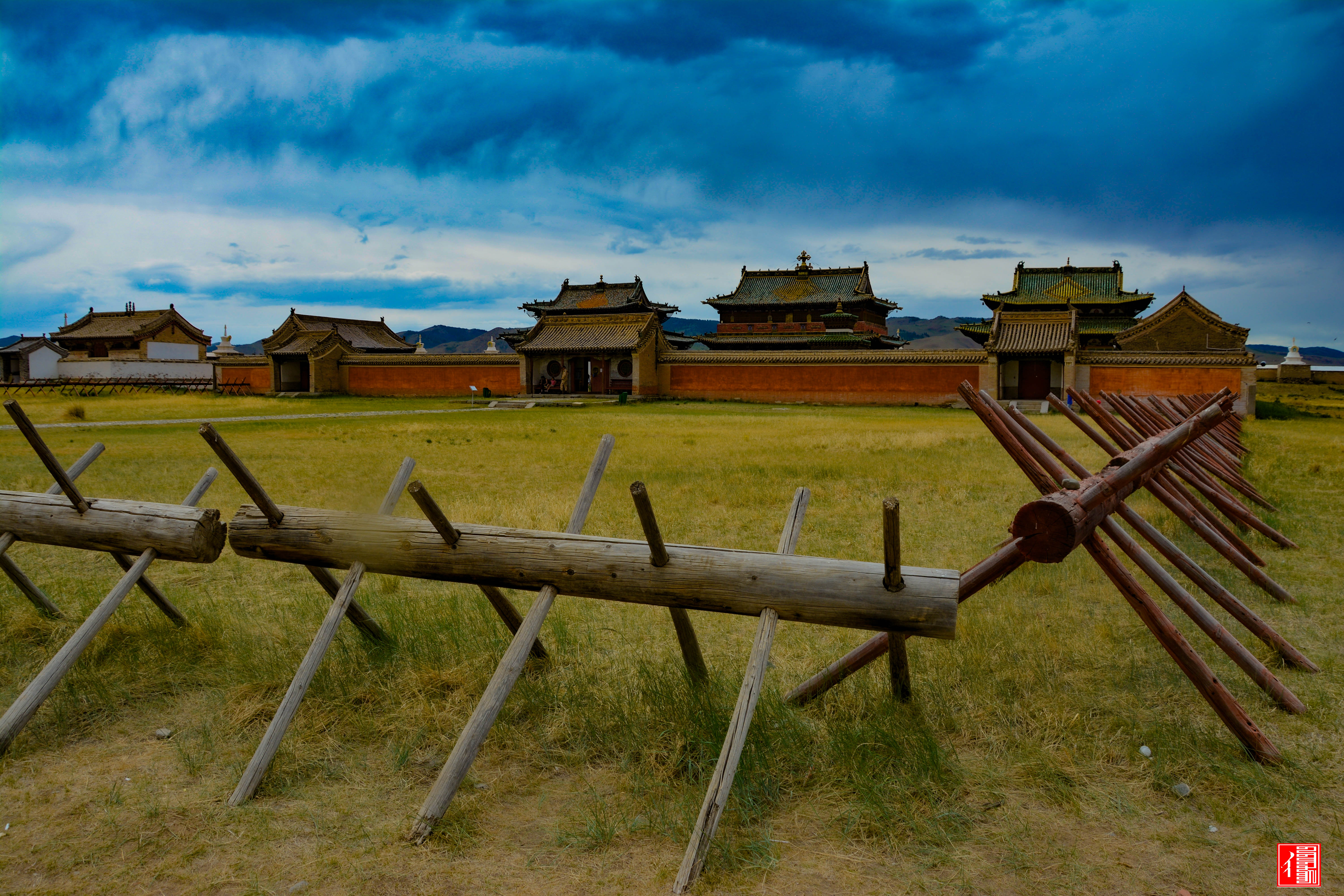 Ancient Walls of Erdene Zuu Monastery Historic Erdene Zuu Monastery surrounded by traditional walls in Kharkhorin, central Mongolia
